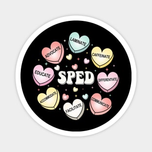 SPED Special Education Teacher Valentines Day Hearts Candy Magnet